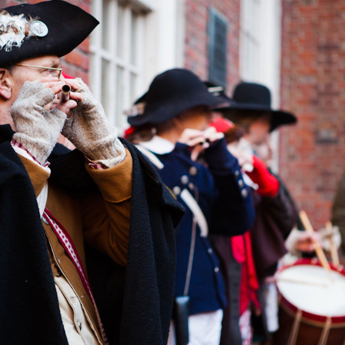 re enactors outside of old south meeting house