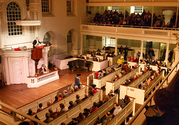 reenactment at the old south meeting house
