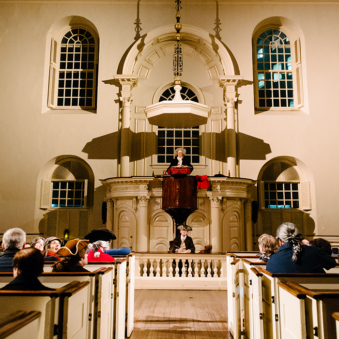 re enactors at the old south meeting house