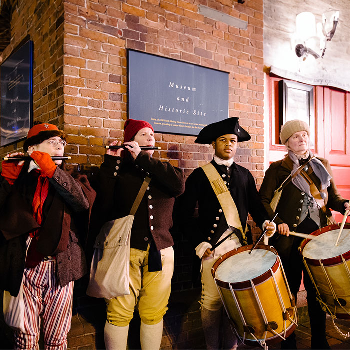 re enactors in boston on december 16th